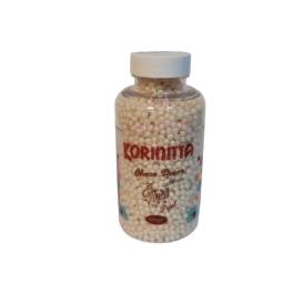 Perlute din Ciocolata 4 mm - Alb Perla / Sedef - 200g - Korinitta