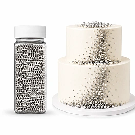 Perlute din Zahar 2 mm - Argintiu / Silver - 100 gr - Dr Gusto