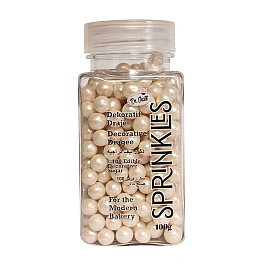 Perlute din Zahar 6 mm - Alb Sidef / White - 100 gr - Dr Gusto 