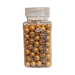 Perlute din Zahar 8 mm - Auri/ Gold- 100 gr - Dr Gusto