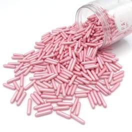 Pink Dull Rods - 90 g - Happy Sprinkles (Fara E171)
