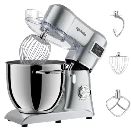 Robot de Bucătărie – Mixer cu Bol din inox 10L, 2000W, Gri - Anyta Cooking