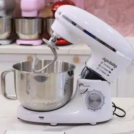 Robot de Bucătărie Mixer cu bol de 6.2 L - 1500W - Alb - Anyta Cooking