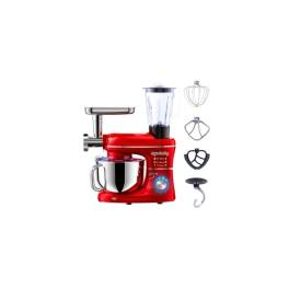 Robot de Bucătărie Mixer cu bol de 6.2 L - 1500W -Roșu- cu blender și tocător-Anyta Cooking