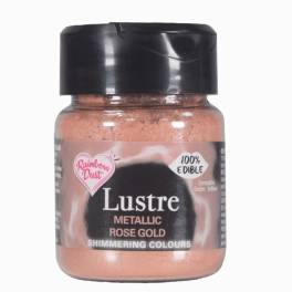 Sclipici decorativ comestibil - Aur Roz Metalic-20gr-Rainbow Dust