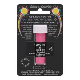 Sclipici decorativ necomestibil -2 gr - CANDY PINK / Roz  - Sugarflair