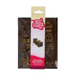 Set 12 decor din ciocolata pentru Craciun – Funcakes
