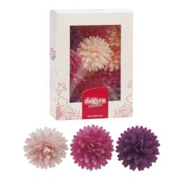 Set 12 Decoratiuni comestibile tort din vafa - POMPOM COLOR - 4,5CM - Dekora