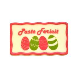 Set 120 buc placute din ciocolata alba - Paste Fericit cu Oua