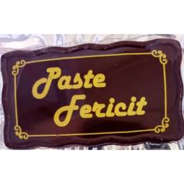 Set 120 buc placute din ciocolata neagra - Paste Fericit placuta simpla