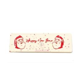 Set 144 decor ciocolata alba - Mos Craciun &amp; Happy New Year - 93-30 MM - Dr Gusto