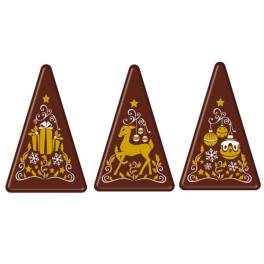 Set 153 Decor din Ciocolata Triungi -Craciun- 4,7 x 3 CM -DeKora