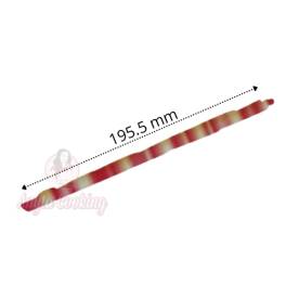 Set 160 buc decor din ciocolata - Bastonase alb cu roz