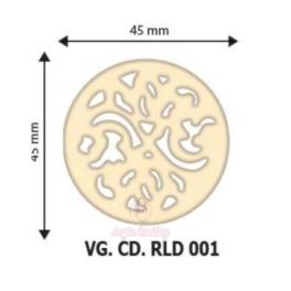  Set 160 buc decor din ciocolata - Rotund alb - 45x45 mm