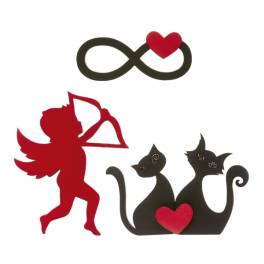 Set 18 buc Decoratiune comestibila din zahar 2D - Lovers - Dekora