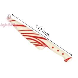 Set 192 buc decor din ciocolata - Cutite cu linii rosii