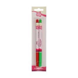 Set 2 buc Carioca alimentara - RED-GREEN/ROSU-VERDE- Funcakes