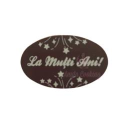 Set 224 buc placute din ciocolata veritabila  - La multi ani- 40x24mm - Negru