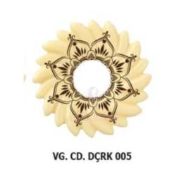  Set 240 buc decor din ciocolata - 44 mm Rotund Alb cu modele (EXP: 2024 - iulie)
