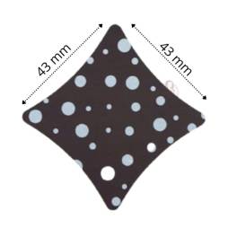 Set 240 buc decor din ciocolata - Negru cu buline albe