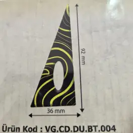 Set 240 buc decor din ciocolata - Triunghi negru cu galben