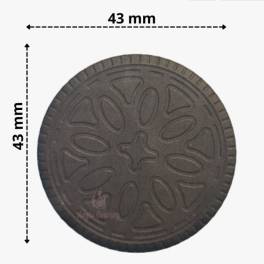 Set 244 buc decor din ciocolata - Negru rotund cu diferite forme