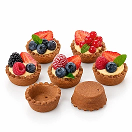 Set 250 buc coji pentru minitarte-Rotunde CACAO - Ø 44mm - Anyta Cooking