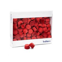 Set 2500 buc Forme de copt minibriose-ø 32 x 22 h mm-Rosu-Decora