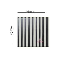 Set 288 buc decor din ciocolata - Patrat cu linii drepte alb si negru (31-10-2022