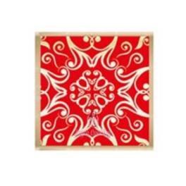  Set 288 buc decor din ciocolata - Patrat rosu cu alb - 40x40 mm (EXP: 2024-iulie)