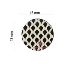 Set 288 buc decor din ciocolata - Rotund Alb si Negru