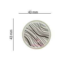 Set 288 buc decor din ciocolata - Rotund cu linii negre (L)