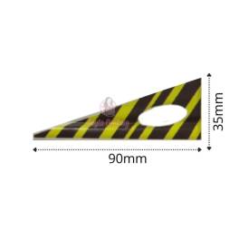 Set 288 buc decor din ciocolata - Triunghi negru cu linii galbene