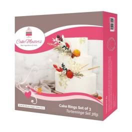 Set 3 buc Inele de copt din inox - 6 cm H x 18cm, 24cm, 28cm - Cake-Masters