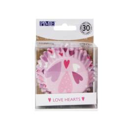 Set 30 buc Forme de copt briose - LOVE HEARTS - PME