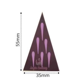 Set 384 buc decor din ciocolata - Triunghi cu picaturi Roz