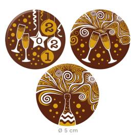Set 45 Decor din Ciocolata Neagra - Craciun -Ø 5 C - DeKora