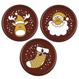 Set 45 Decor din Ciocolata Neagra - MosCraciun-Ø 5 C -DeKora