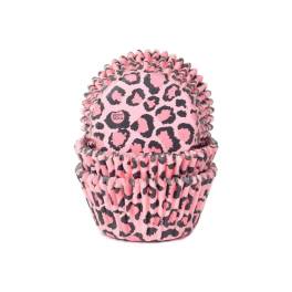 Set 50 buc forme de copt briose- LEOPARD PINK-House of Marie