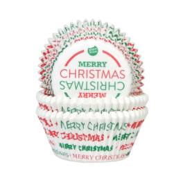 Set 50 buc Forme de copt briose-Merry Christmas-House of Marie