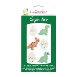 Set 6 buc Decoratine din zahar - DINOSAURI - ScrapCooking