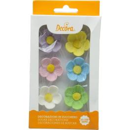 Set 6 buc Decoratiuni de zahar - FLORI- 2 cm- Decora