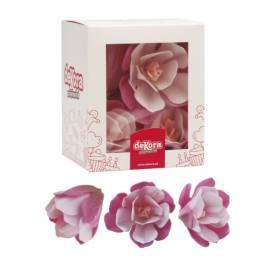 Set 6 Decoratiuni comestibile tort din vafa -MAGNOLII -7CM- Dekora