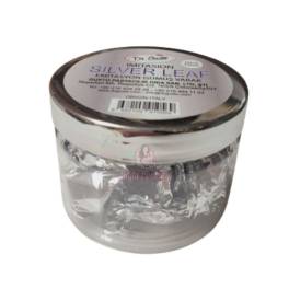 Set 8 buc Foita de Argint Necomestibila Silver Leaf - 16x16 cm - Dr Gusto