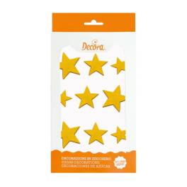 Set 9 buc Decor comestibil din zahar stelute 2- 3 cm-Decora