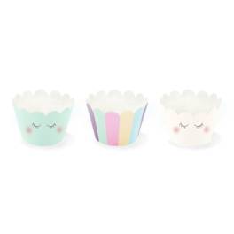 Set Ambalaje Briose 6 bucăți - Unicorn -  PartyDeco