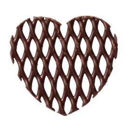 Set Decor ciocolata neagra, grilaj forma inima, cacao 50%, 130 BUC - Mona Lisa