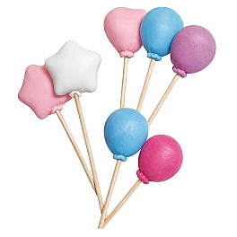  Set 7 buc decor comestibil - Set de baloane pastel 2D - Anyta Cooking 