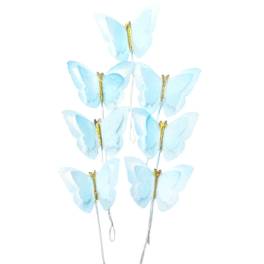 Set decor din vafă comestibila - „Fluturași albastri”  - Anyta Cooking