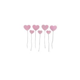 Set decor din vafă comestibila - „,Inimioare roz”  - Anyta Cooking